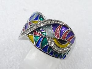 エナメル　クリスタル　指輪(23号)